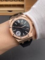 Audemars Piguet Royal Oak 15510OR 41MM Rose Gold Black Dial Super Clone Replica Watch - Image 10