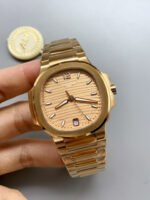 Patek Philippe Nautilus 7118R 35MM 1:1 Rose Gold Case & Dial 1:1 Mirror Replica Watch - Image 3