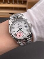 Rolex Day Date Super Clone White Dial 40MM 182 Grams Swiss Replica watch - Image 11