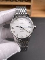 Omega De-Ville Annual Calendar Steel Strap Swiss Replica Watch 1:1 Mirror Edition in White Dial - Image 2