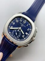 Patek Philippe Aquanaut 5968A Blue Dial Chronograph 1:1 Mirror Replica Watch - Image 5