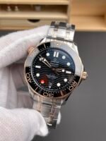 Omega Seamaster Super Clone 300M Master Chronometer Blue Swiss 2 Tone Watch - Image 4