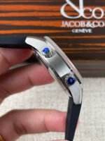 Jaeger LeCoultre Polaris Date Black Dial Rubber Strap 1:1 Mirror Replica Watch 42MM - Image 5