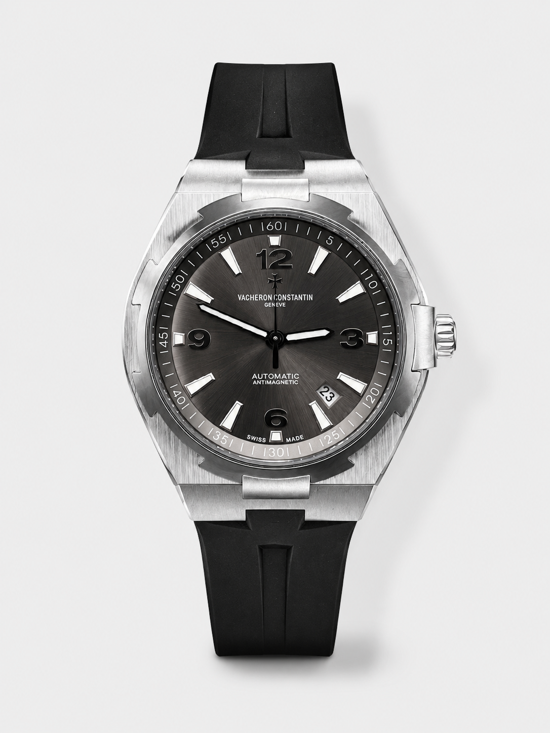 GW-12528C12 product image Vacheron Constantin Overseas 1:1 Mirror Swiss Replica Watch in Grey Dial – Rubber Strap - Image 1