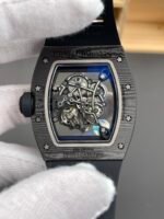 Richard Mille RM055 Black Carbon Casing Black Rubber 1:1 Superclone Genuine Tourbillon Watch - Image 5