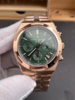 Vacheron Constantin Overseas Chronograph – Green Dial Swiss Replica (with Rose Gold Bracelet) - Image 3