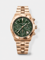 Vacheron Constantin Overseas Chronograph – Green Dial Swiss Replica (with Rose Gold Bracelet)