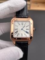 Cartier Santos Dumont in Rose Gold Casing 27MM Super Clone Watch - Image 2