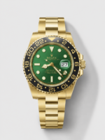 Rolex GMT Masters II Super Clone M116718 Yellow Gold Green Dial Swiss Replica Watch