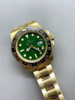 Rolex GMT Masters II Super Clone M116718 Yellow Gold Green Dial Swiss Replica Watch - Image 4