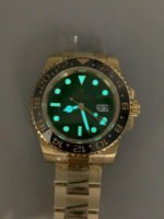 Rolex GMT Masters II Super Clone M116718 Yellow Gold Green Dial Swiss Replica Watch - Image 10