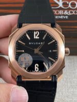 Bvlgari Octo Roma Edition 1:1 Mirror Replica in Rose Gold – Black Dial - Image 3