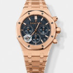 Royal Oak Chrono 26240 Rose Gold Strap in Blue Dial Super Clone Watch