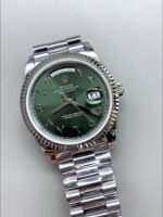 Rolex Day Date Presidential Stainless Steel Olive Green Arab Dial Watch 40MM – 1:1 Mirror Quality - Image 4