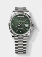 Rolex Day Date Presidential Stainless Steel Olive Green Arab Dial Watch 40MM – 1:1 Mirror Quality