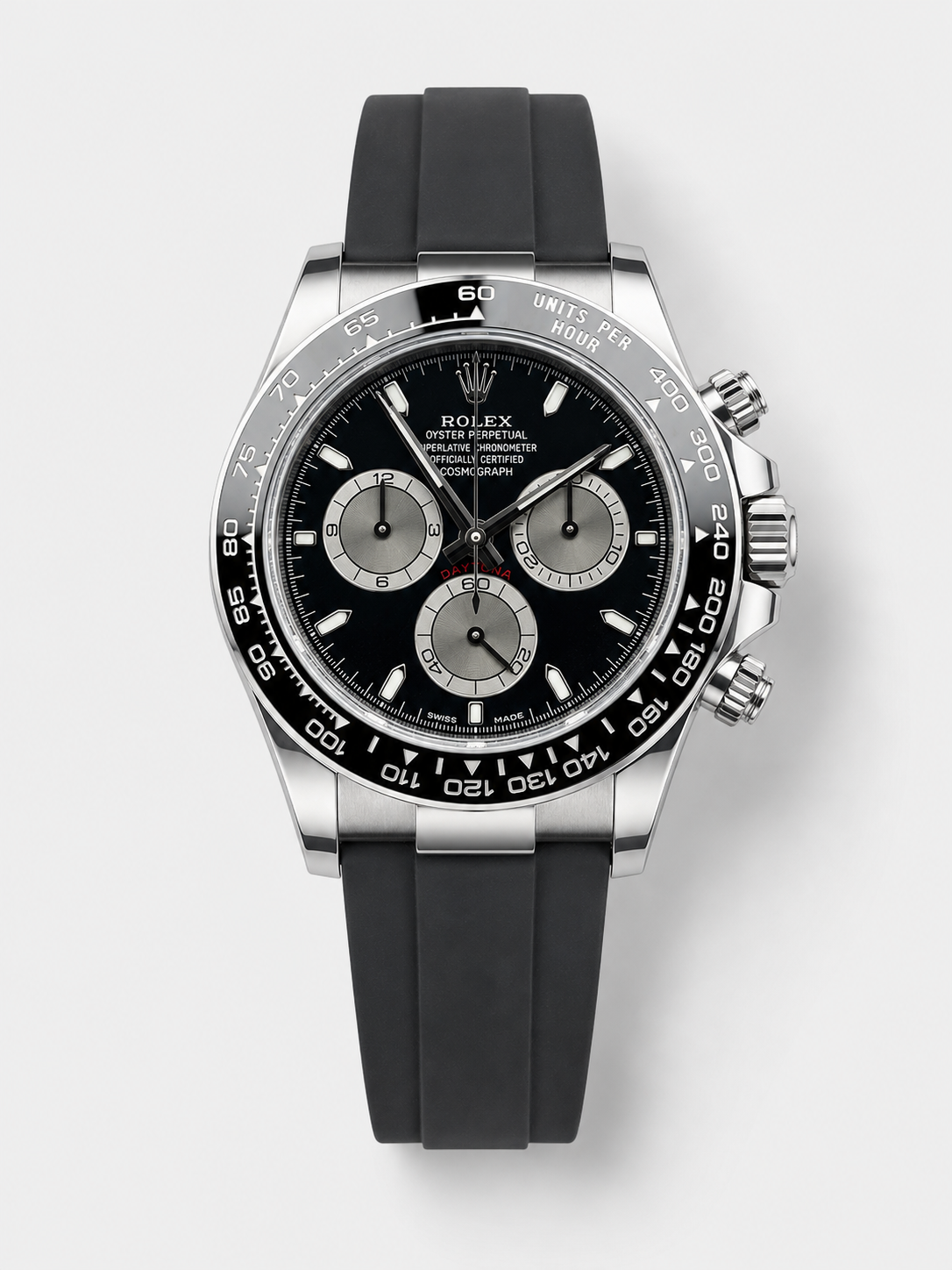GW-22DA8A99 product image Rolex Daytona Super Clone 126519LN Black Dial Cal.4131 Movement – 904L Steel Watch - Image 1