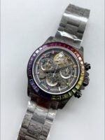 Rolex Daytona Blaken Black Carbon 1:1 Swiss Mirror Replica Skeleton Dial Cal.4130 Movement - Image 4