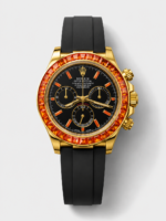 Rolex Daytona Super Clone Daytona Yellow Gold Casing Black Dial with Sapphires Bezel