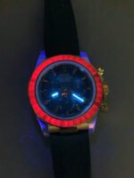 Rolex Daytona Super Clone Daytona Yellow Gold Casing Black Dial with Sapphires Bezel - Image 12