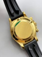 Rolex Daytona Super Clone Daytona Yellow Gold Casing Black Dial with Sapphires Bezel - Image 7