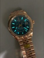 Rolex Sky-Dweller REF# 336235 Blue-Green Dial Watch in Rose Gold 904L Steel Case 1:1 Mirror Replica - Image 11