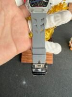 Richard Mille Super Clone RM67-02 Sapphires Casing Watch Grey Rubber Strap - Image 10
