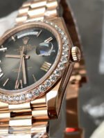 Rolex Day-Date “President” 18K Rose Gold Watch (40mm) – Grey Dial – Top-Tier 1:1 Replica Quality - Image 6