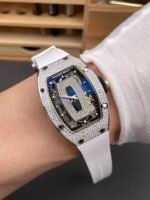 Richard Mille RM007 Diamonds Paved Black Dial 904L Steel Superclone Swiss Watch - Image 10