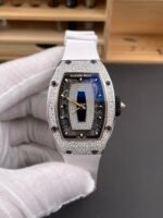 Richard Mille RM007 Diamonds Paved Black Dial 904L Steel Superclone Swiss Watch - Image 3