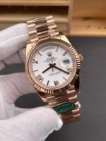 Rolex Day Date Presidential 18K Rose Gold Watch 40MM – Olive Green Dial 1:1 Mirror Quality（212g） - Image 4