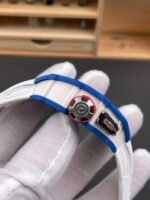 Richard Mille RM35-03 Rafael Nadal Edition Blue Carbon Fiber Casing 1:1 Mirror Replica Watch in White Strap - Image 6
