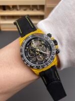 Rolex Daytona Yellow TPT Casing Skeleton Dial Nylon Strap Super Clone Watch - Image 10