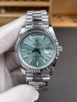 Rolex Day Date 904L Stainless Steel Tiffany Blue Stick Dial Watch 40MM – 1:1 Mirror Quality (187g) - Image 3