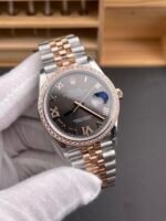 Rolex Datejust Cal.3235 Movement Super Clone Rose Gold 2 Tone 31MM Brown Dial Watch - Image 10