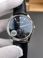 Jaeger LeCoultre Master Ultra Thin Moon Black Dial 904L Steel 1:1 Mirror Replica Watch - Image 2