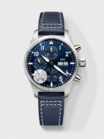 IWC Super Clone Pilot Chronograph Edition Blue Dial Leather Swiss Replica Watch