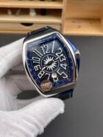 Franck Muller Vanguard Yachting V45 Stainless Steel Blue Dial Swiss Replica Watch - Image 4