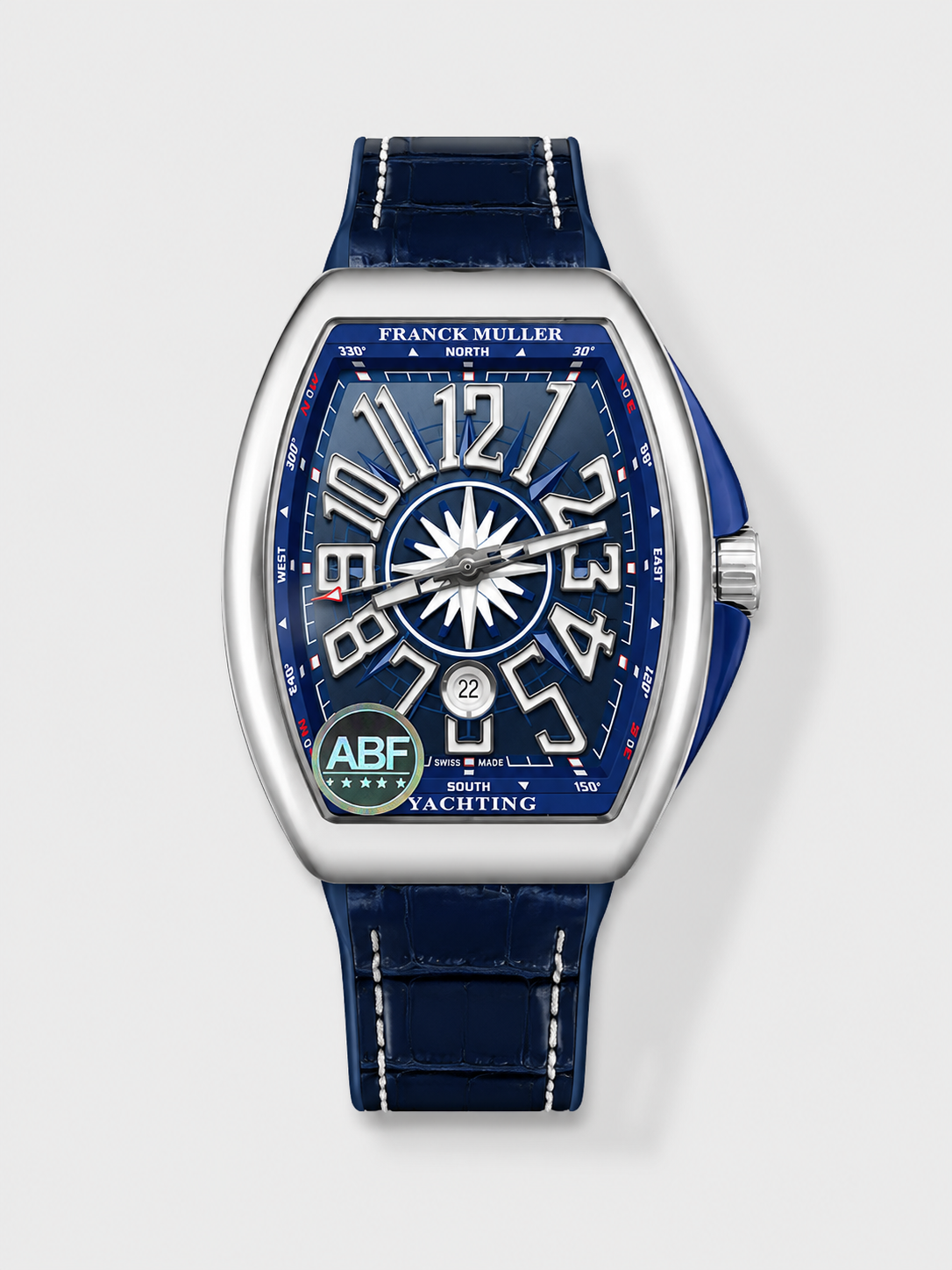 GW-59F75E64 product image Franck Muller Vanguard Yachting V45 Stainless Steel Blue Dial Swiss Replica Watch - Image 1