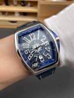 Franck Muller Vanguard Yachting V45 Stainless Steel Blue Dial Swiss Replica Watch - Image 10