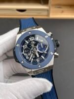 Hublot Big Bang Unico Blue Stainless Steel Casing 1:1 Mirror Edition Swiss Replica Watch - Image 4