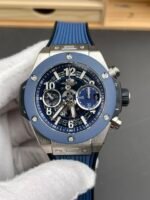 Hublot Big Bang Unico Blue Stainless Steel Casing 1:1 Mirror Edition Swiss Replica Watch - Image 2