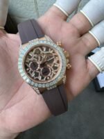 Rolex Daytona 126555TBR Giraffe Rose Gold Chestnut Brown Moissanites Dial Super Clone Watch - Image 3