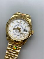 Rolex Sky-Dweller REF# 336935 White Dial Watch in Yellow Gold 904L Steel Case 1:1 Mirror Replica - Image 3