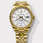 Rolex Sky-Dweller REF# 336935 White Dial Watch in Yellow Gold 904L Steel Case 1:1 Mirror Replica