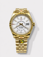 Rolex Sky-Dweller REF# 336935 White Dial Watch in Yellow Gold 904L Steel Case 1:1 Mirror Replica