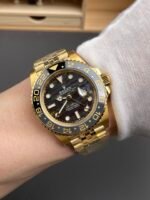 Rolex GMT Masters II Super Clone 126718GRNR Yellow Gold Tiger Iron Dial Swiss Replica Watch - Image 10