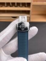 Patek Philippe Super Clone Aquanaut 5164 Opaline Blue Stainles Steel Swiss Watch - Image 9