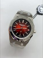 Audemars Piguet Super Clone Royal Oak Extra Thin Watch in Red Dial - Image 2