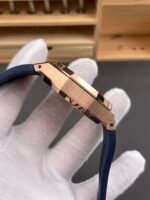 Audemars Piguet Royal Oak Chronograph Rose Gold Blue Dial Leather Strap Swiss Replica Watch - Image 7