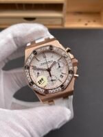 Audemars Piguet Royal Oak Offshore Rose Gold White Dial Chronograph 37MM – Swiss Replica Watch - Image 4